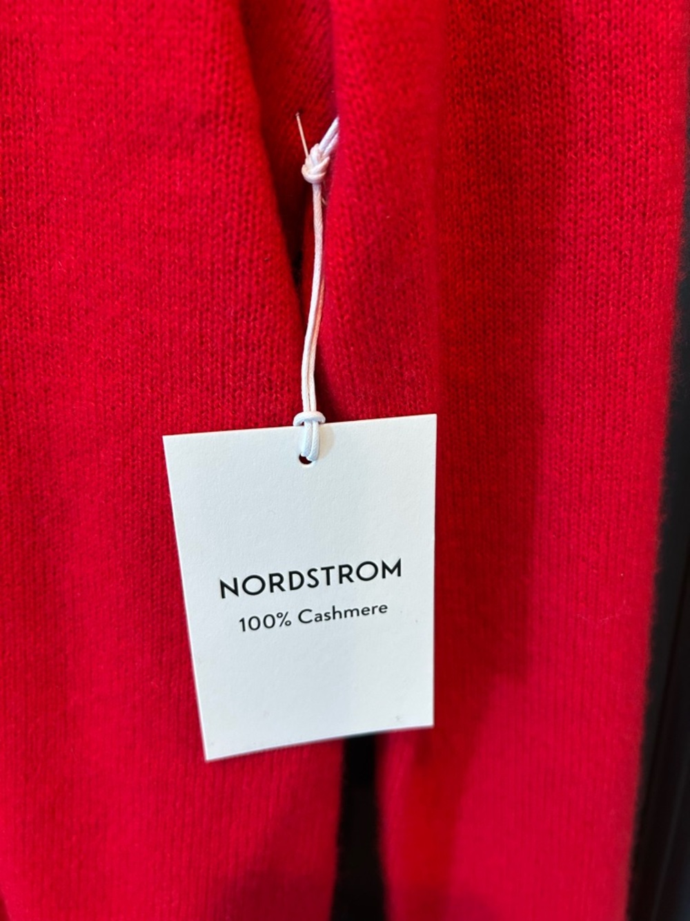 Nordstrom Bright Red Cashmere Crewneck Sweater - Picture 3 of 7